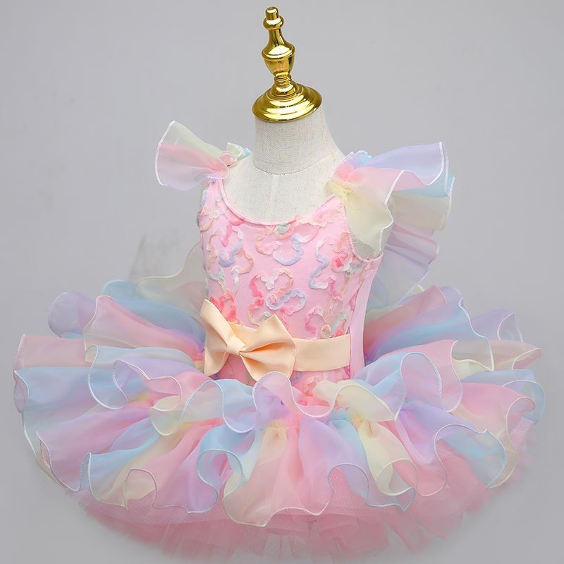 ZST เด็กผู้หญิงบัลเล่ต์เครื่องแต่งกาย Little Swan Lake Professional Performance ชุด Tutu กระโปรงผ้ากอซสีชมพูสีฟ้าสีขาวเสื้อผ้าเต้นรําฤดูร้อน