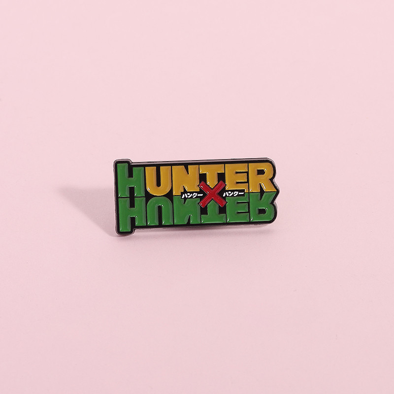 HUNTERHUNTER อะนิเมะญี่ปุ่นเคลือบ Pins น่ารักสร้างสรรค์ข้อความแท็กเข็มกลัดโลหะกระเป๋าเป้สะพายหลังอุปกรณ์เสริมของขวัญสําหรับเพื่อน
