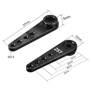 25T แขนเซอร์โว อลูมิเนียม แกนเดี่ยว Aluminum Arm Servo Motor Swing arm สีแดง/น้ำเงิน/ดำ/เงิน ตัวยึดเซอร์โว ใช้กับ MG9...
