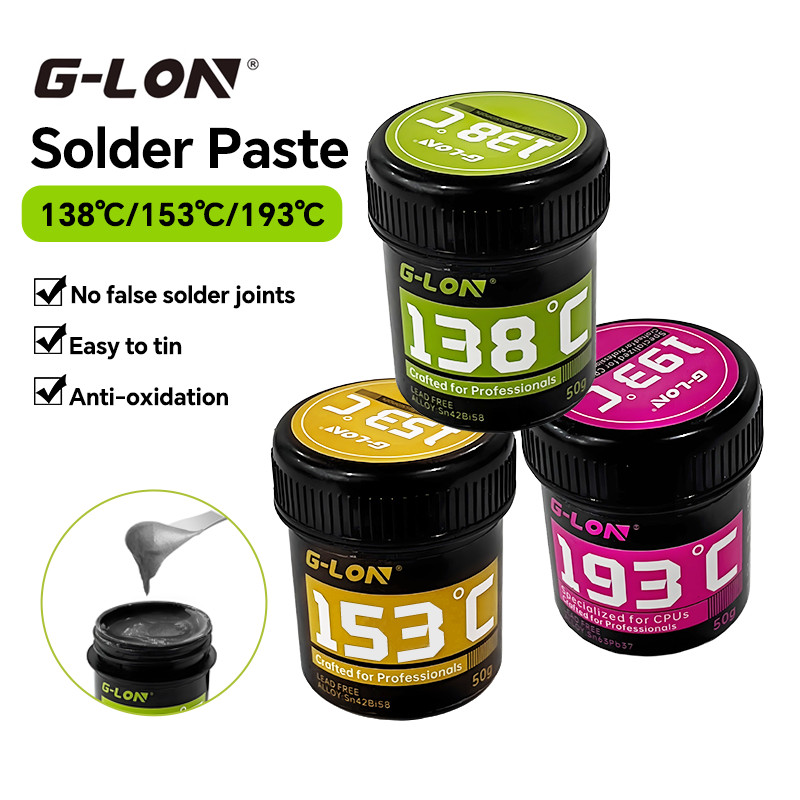G-LON solder paste SP-138/SP-153/SP-193 50Gปราศจากตะกั่วสําหรับProfessionalคุณภาพสูงสําหรับซ่อมโทรศัพท์มือถือSoldering paste
