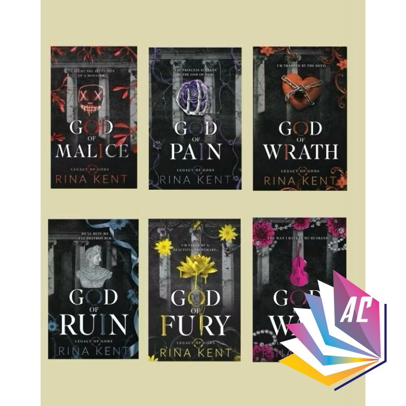 Legacy of Gods Series 6 เล่ม โดย Rina Kent - God of Malice, God of Pain, God of Wrath, God of Ruin ,