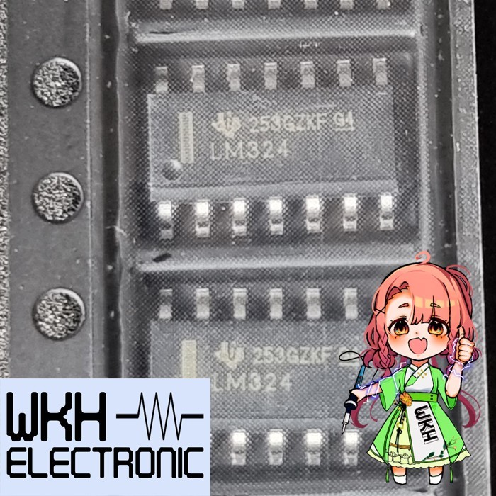 เครื่องมือชิ้นส่วน LM324 LM324M LM324DR LM324DT SMD Quad Opamp SOP-14 IC