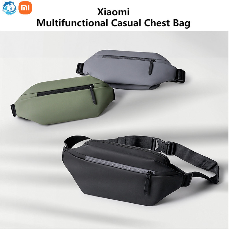 Xiaomi เสี่ยวหมี่ มิเจีย มัลติฟังก์ชั่กระเป๋าหน้าอกสบายๆกระเป๋าหน้าอกสีที่มีสีสันมัลติฟังก์ชั่กระเป๋าหน้าอกสบายๆกระเป๋าสะพายกระเป๋าแนวทแยงปฏิบัติหลายส่วนกีฬาเอวกระเป๋าเ