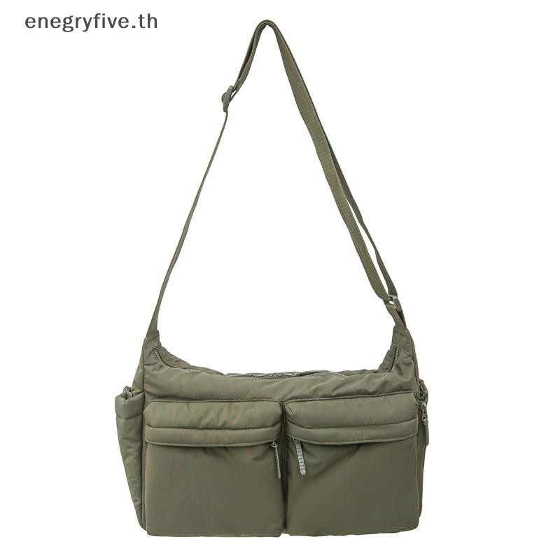 EFTH Casual Multi-pocket Messenger กระเป๋าสําหรับแฟชั่นกระเป๋าสะพายไนลอนกระเป๋าถือขนาดใหญ่ Travel Shopping Tote Purse.