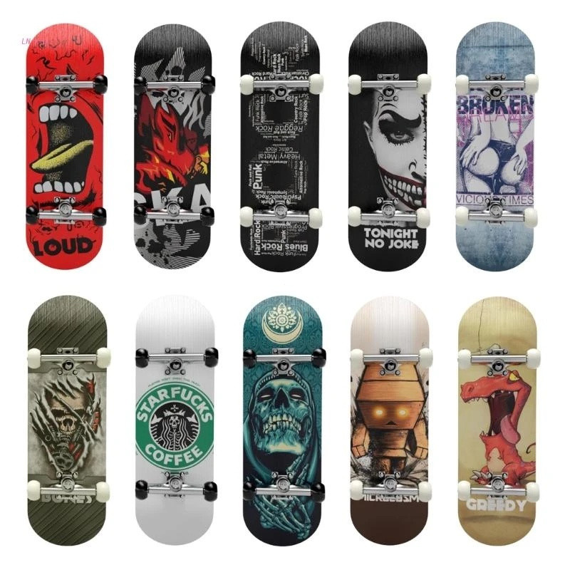 Professional Finger Skateboard ไม้ Maple Deck พร้อมแบริ่ง 5 ชั้น Mini สเก็ตบอร์ードของเล่น