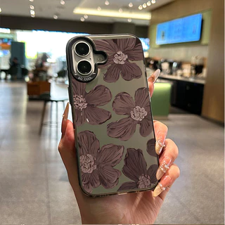 สำหรับ OPPO A18 A38 A15 A15s A60 A35 A17 A17K A79 5Gดอกไม้สีน้ำตาลขนาดเล็ก OPPOA57(4G) A77 A77S(4G)