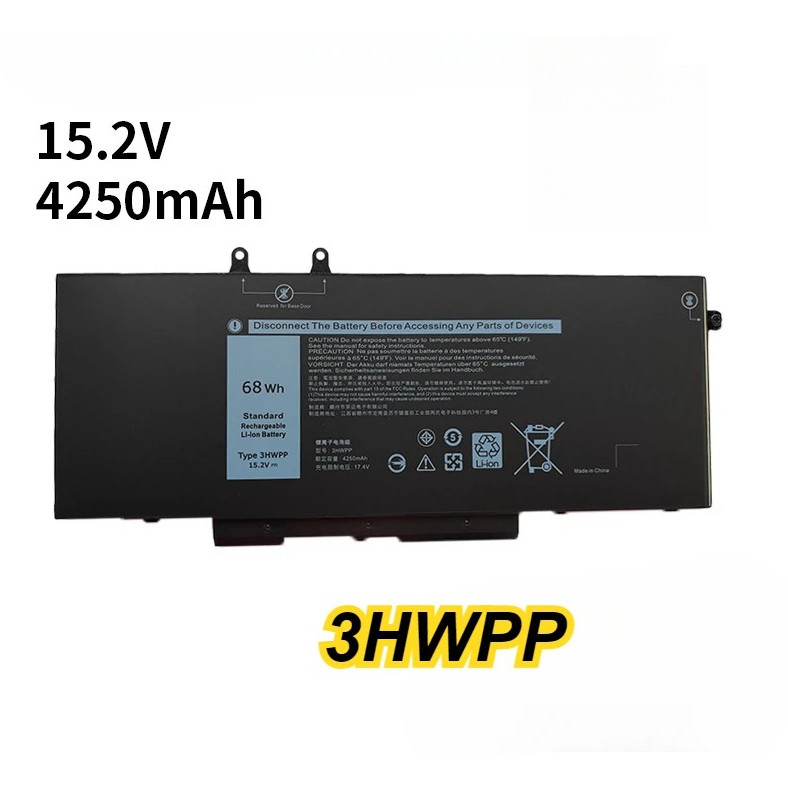 New Laptop Battery 3HWPP for Dell Latitude 5501 5401 3541 Series15.2V 68WH Dell Battery