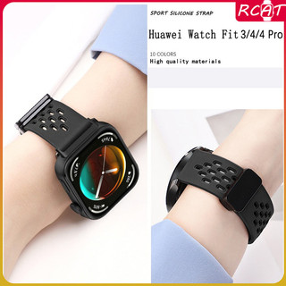 สายรัดซิลิโคนสำหรับนาฬิกา Huawei Fit 5 4 3 / 5 4 Pro ยางรัดแบบสปอร์ตสายรัดข้อมือแม่เหล็กแบบถอดเปลี่ยนได้สำหรับนาฬิก