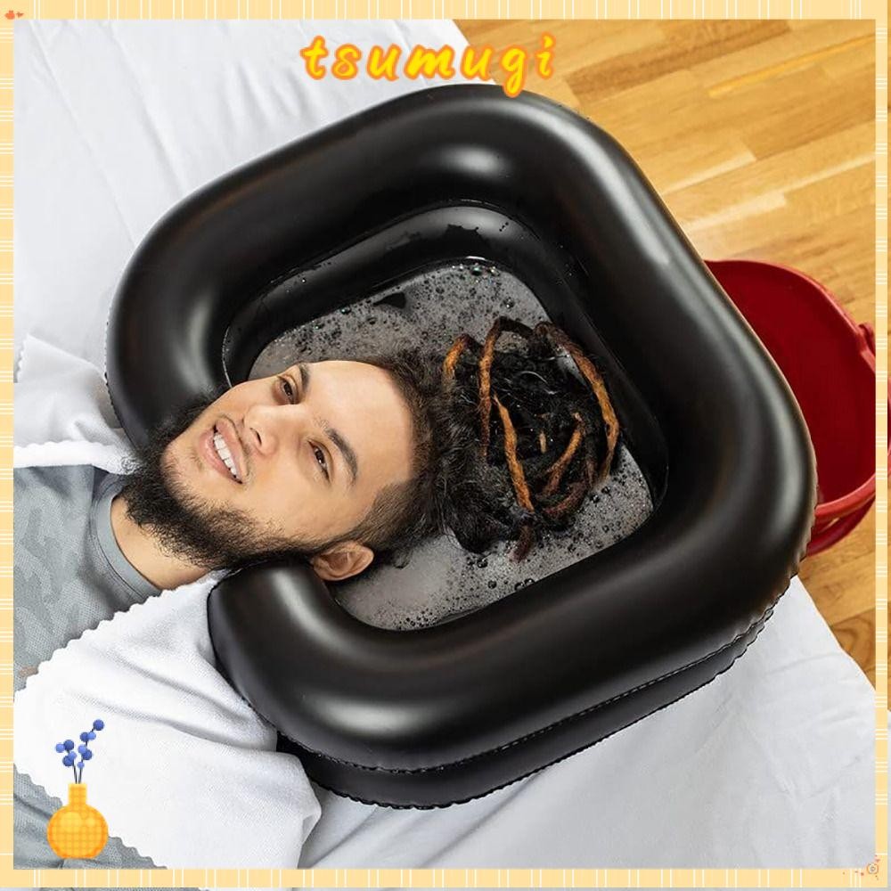 TSUMUGI อ่างสระผม, Universal แบบพกพา Inflatable ผมซักผ้าอ่างล้างหน้า,ในครัวเรือนสะดวกประหยัดพื้นที่แชมพูอ่างล้างหน้า Home