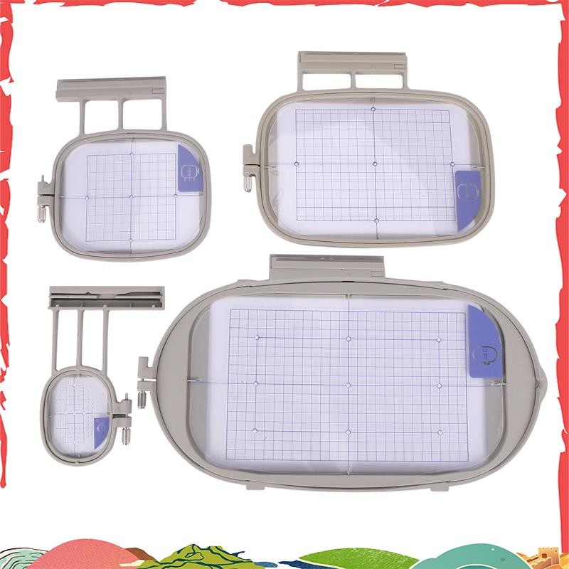 Super 4 ชิ้นจักรเย็บผ้าเย็บปักถักร้อย Hoop สําหรับ Innovias 1500 1500D 2500D 4000D 6000D(SA437,SA438