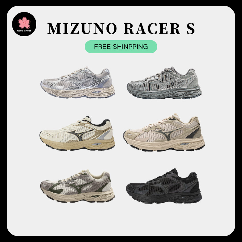 MIZUNO Racer S [พร้อมส่ง] Mizuno Sneakers แท้ 100% การจัดส่งจากจีน Mizuno  Racer S 【6-7 วัน】D1GH2235-15XY
