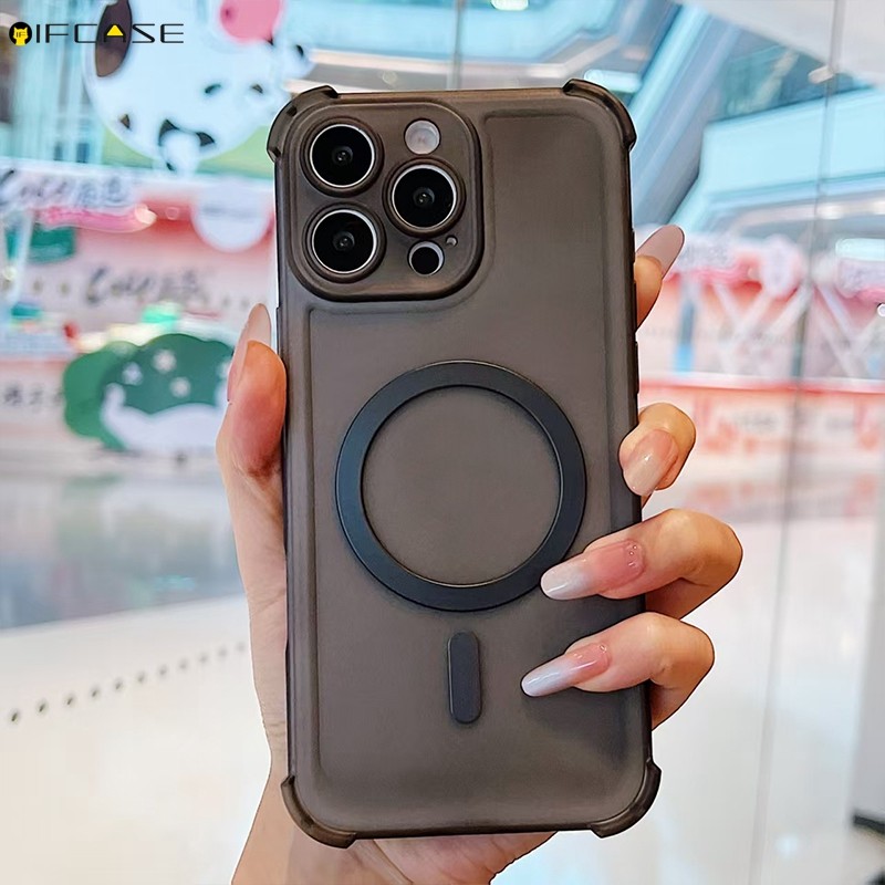 สําหรับ Xiaomi 17 15T 15S 14T Pro Max Poco C85 C71 F7 Civi 5 Pro Ultra M7 5G เคสโทรศัพท์ Magnetic Attraction Matte Frosted ธุรกิจถุงลมนิรภัยกันกระแทกกรณีปกหลัง
