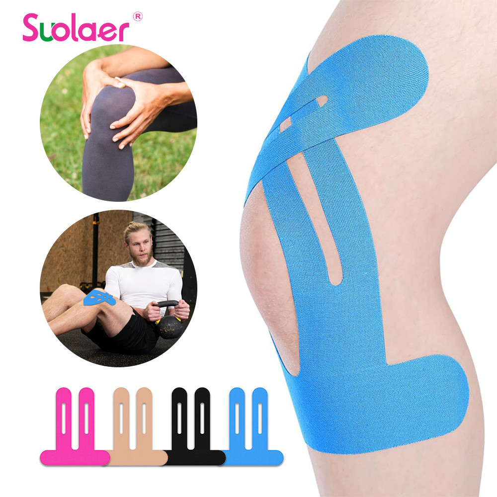Suolaer 10/5PCS Kinesiology เทปเข่าแถบกันน้ํากีฬาเทปยืดหยุ่น Kinesiology เทปสําหรับ Gym