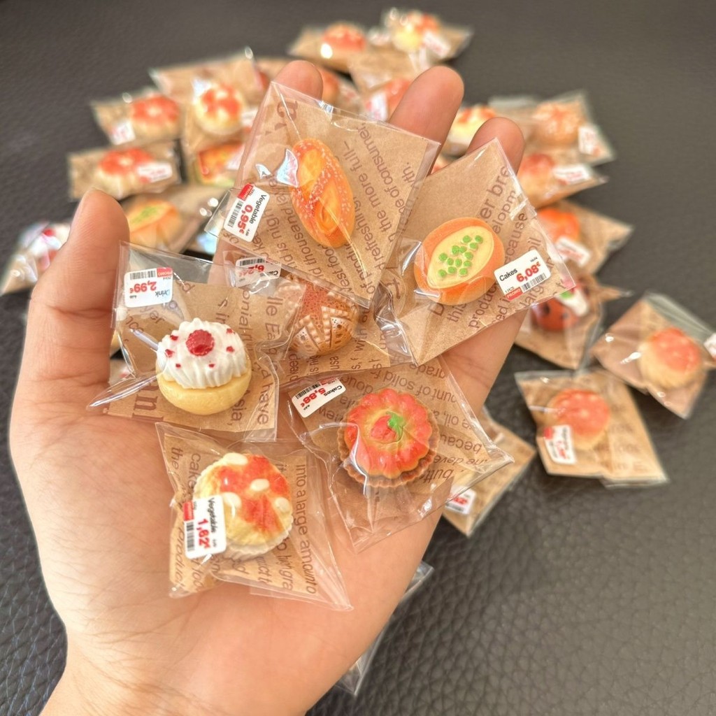 【5pcs】มินิเค้กขนมขนมปังขนมของเล่นบรรจุหีบห่อขนาดเล็กจําลองเล่นบ้านรุ่นอาหาร