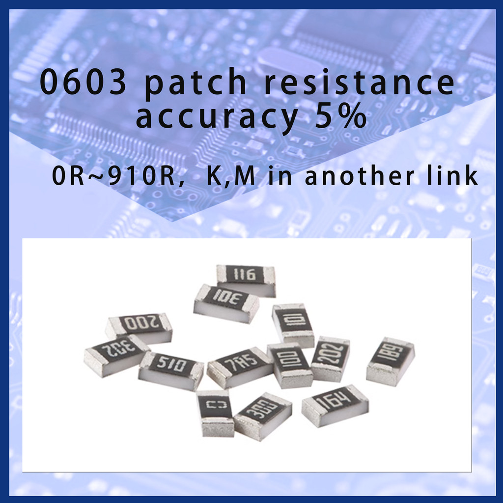 5 ชิ้น 0603 ปะความต้านทานความแม่นยํา 5% 10R 100R 50R 150R (ลิงค์นี้บรรจุ 0R~910R,"k"ในอีกลิงค์)