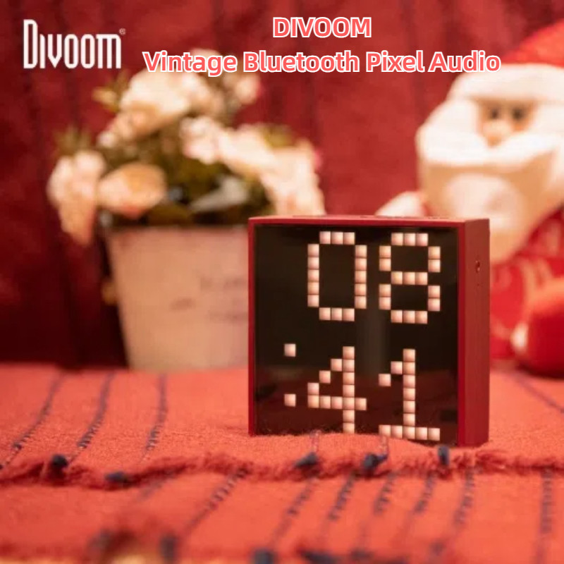 ลําโพงบลูทูธ Divoom นาฬิกาปลุกขนาดเล็ก Influencer เครื่องประดับพิกเซลมูลค่าสูงในครัวเรือนมัลติฟังก์ช