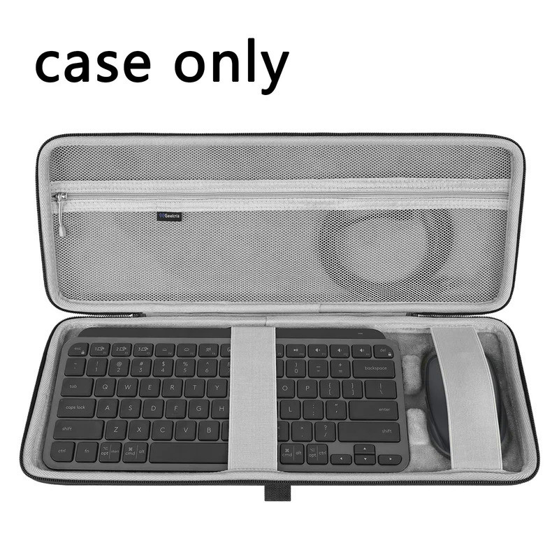 Geekria Hard Case for Logitech MX Keys Mini Advanced Wireless Illuminated Keyboard and Anywhere 3 Co