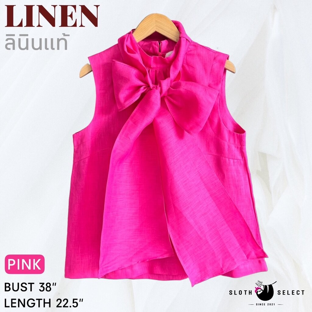 SLOTH SELECT…เสื้อลินินแท้ 💯 มาพร้อมผ้าพันคอ ปรับลุ๊คได้หลากหลาย สวยทุกวัน ไม่ซ้ำกันเลยคร้า