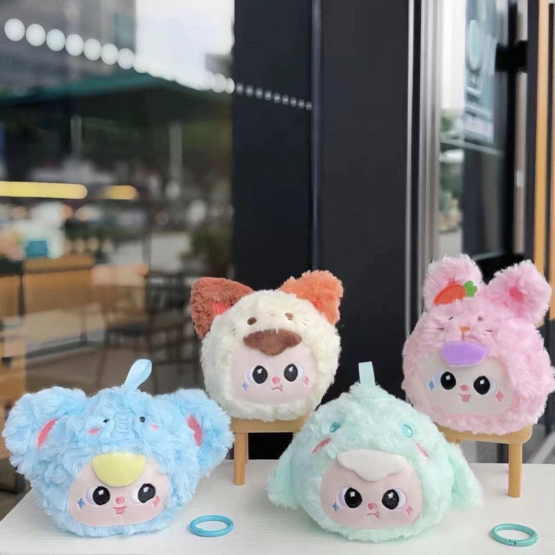 พร้อมส่ง baby three ตุ๊กตาสัตว์กระเป๋าใส่เหรียญหูฟังกระเป๋าการ์ตูนหมีกระเป๋าจี้ตุ๊กตาพวงกุญแจตุ๊กตากระเป๋านักเรียนจี้