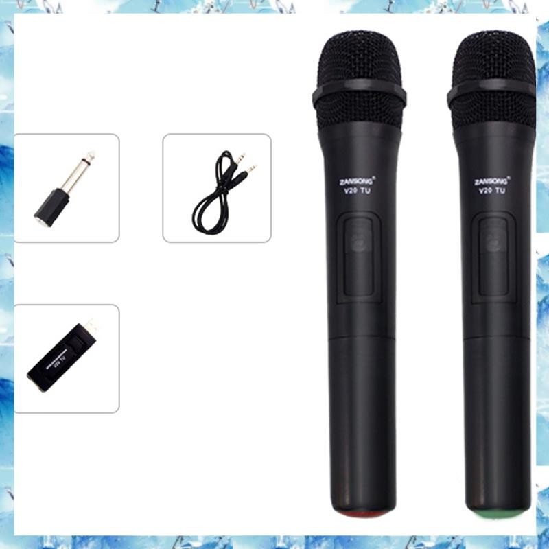 [ ] Uhf Usb ไมโครโฟนไร้สาย 3.5 มม. ไมโครโฟนแบบใช้มือถือพร้อมตัวรับสัญญาณสําหรับคาราโอเกะพูดลําโพง V20 - รูปที่ 5