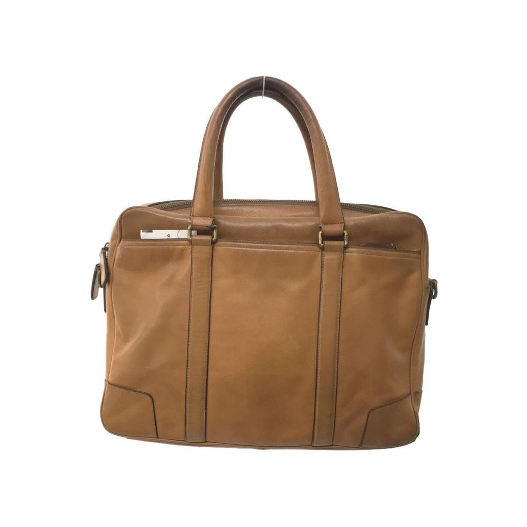 COACH Business Bag Briefcase Leather Brown Plain 70901 Bleecker 2 Way Camel Direct from Japan Second