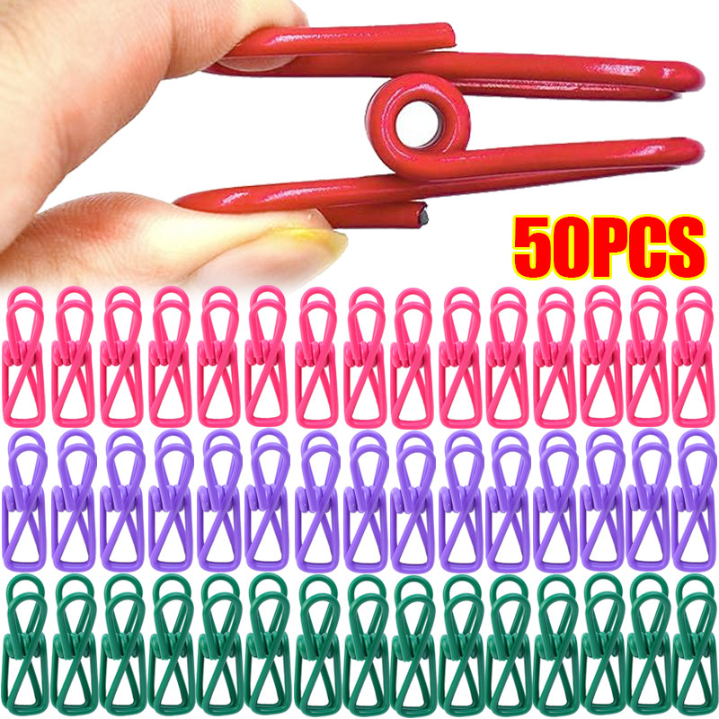 เครื่องมือปิดผนึกเก็บอาหารในครัว - คลิปหลากสีขนาดเล็ก - ที่หนีบตากผ้าซักรีด - สําหรับอุปกรณ์เครื่องเขียนนักเรี