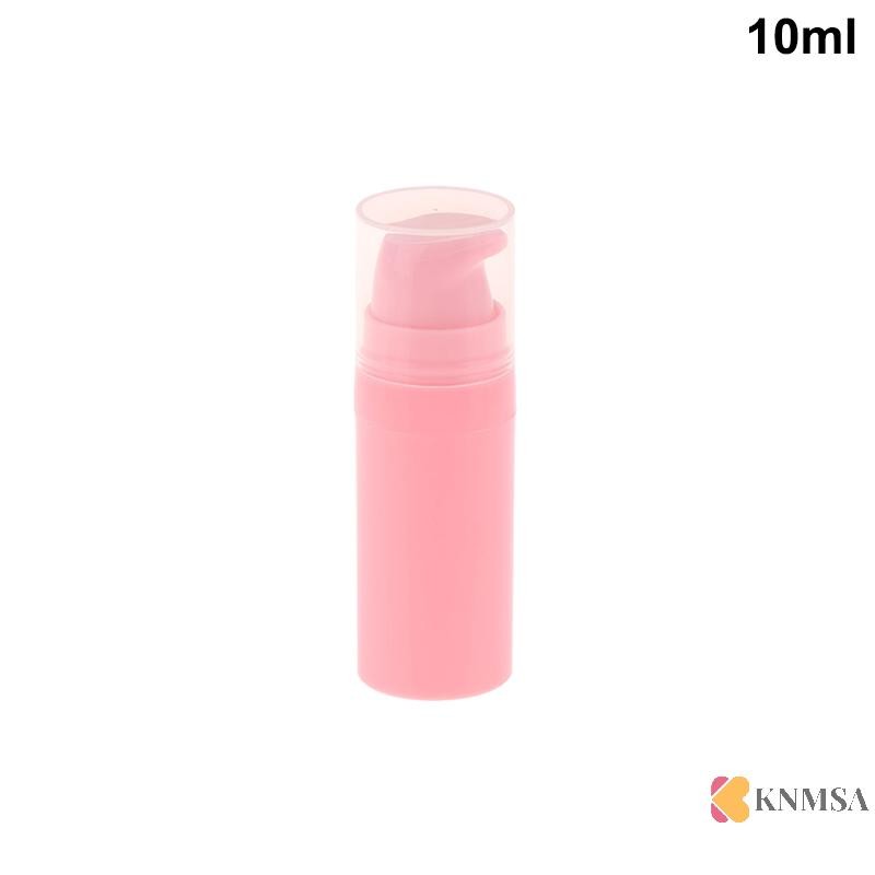 Knmsa] Refillable Lotion Fantless Pump Vacuum Toiletries Container Empty Plastic Cosmetic Bottle 5ml 10ml 15ml ศนนนเดิม