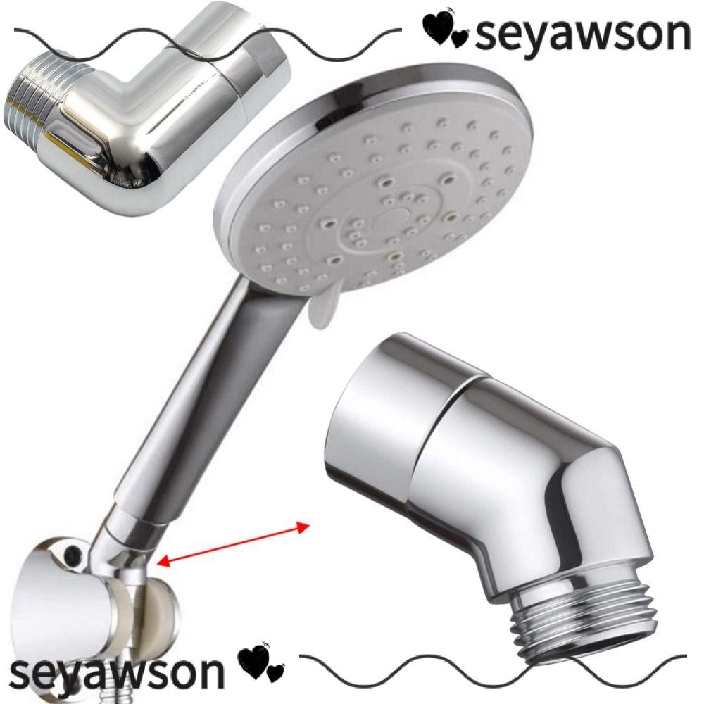 Seyawson อแดปเตอร์ข้อศอกอาบน้ํา 90° 135° ก1/2ส่วนต่อขยายแขนฝักบัว,ที่มีประโยชน์มุมสากลเปลี่ยนด้านบนสเปรย์ข้อศอกห้องน้ําสปริงเกลอร์หัวฉีดอุปกรณ์เสริม