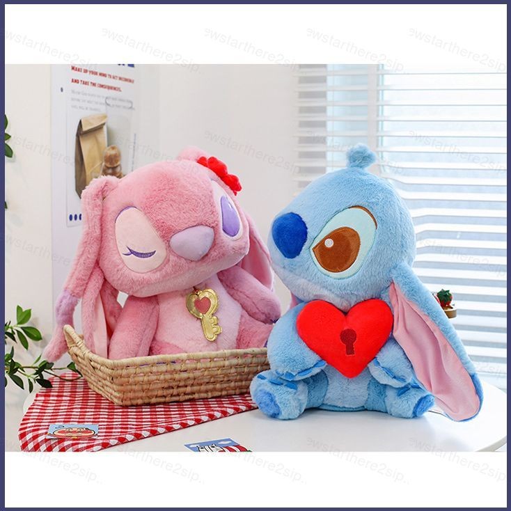 New2 น่ารัก Stitch Angel ตุ๊กตาตุ๊กตาของขวัญสําหรับแฟน Baby Soothing ของเล่นโยนหมอนตุ๊กตาของเล่น