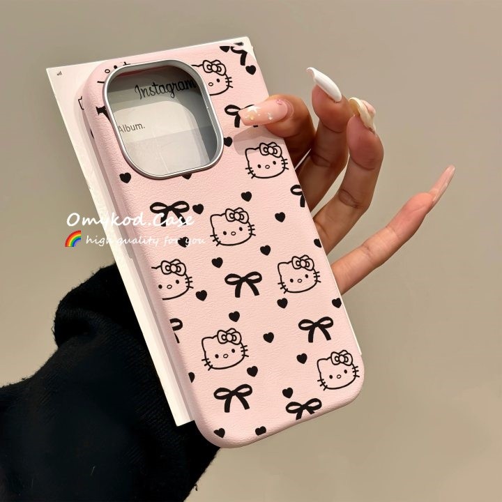 ปลอกหนังสําหรับ Infinix Samart 8 9 5 6 Plus Hot 8 9 30 30i Plsy 40 Pro 50 Tecno 2022 ITEL A60 A70 A04 RS4 เคสโทรศัพท์ Ins เกาหลี Kitty Cat Bow Anti Drop Protection กันกระแทกนุ่ม
