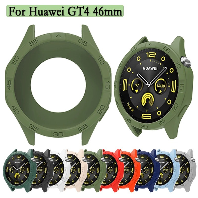 Huawei WatchGT4 WatchGT5 ซิลิโคน Hollow Out TPU Soft นาฬิกาสําหรับ Huawei Watch GT5 GT4 GT 5 4 41 มม.46 มม.Anti-Fingerprints กันกระแทกนาฬิกาสมาร์ทกรอบกันชน Protector