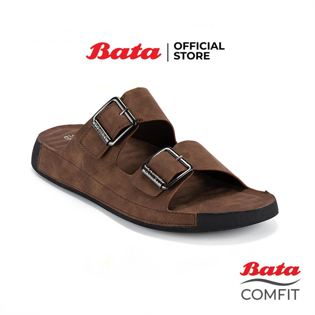 Bata บาจา รองเท้าแตะลำลองเพื่อสุขภาพแบบสวม สำหรับผู้ชาย สีดำ 8016144 สีน้ำตาล 8014144