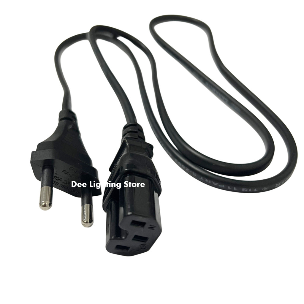 สาย AC POWER 3 รู มีมอก สายไฟ ความยาว 1.2 เมตร สามารถใช้กับคอม หม้อหุงข้าว สายไฟมาตรฐาน AC06