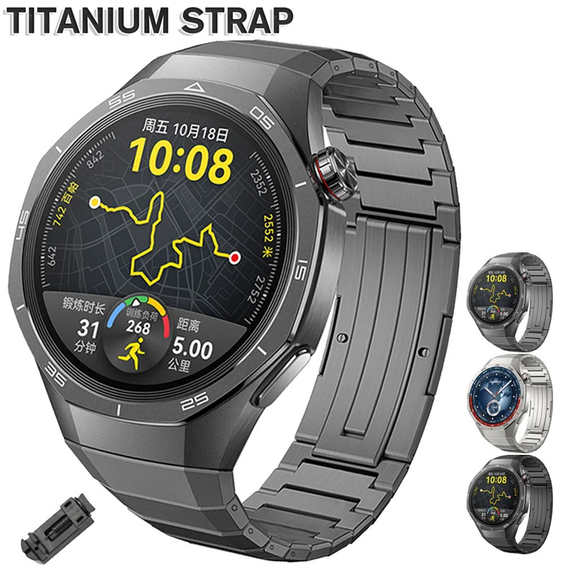 สายไทเทเนียมอัลลอยด์หรูหราสำหรับ Huawei Watch GT 5 Pro ขนาด 46 มม. สายโลหะ GT5Pro GT5 สายธุรกิจ