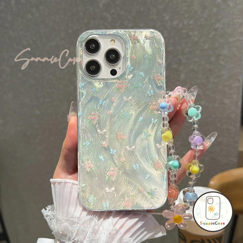 ดอกไม้สด หรูหรา เคสไอโฟน สำหรับ IPhone 12 16 14 13 15 11 Pro Max 7Plus X XS XR Max 7 6s 8 6 Plus SE 2020 น่ารัก เคส