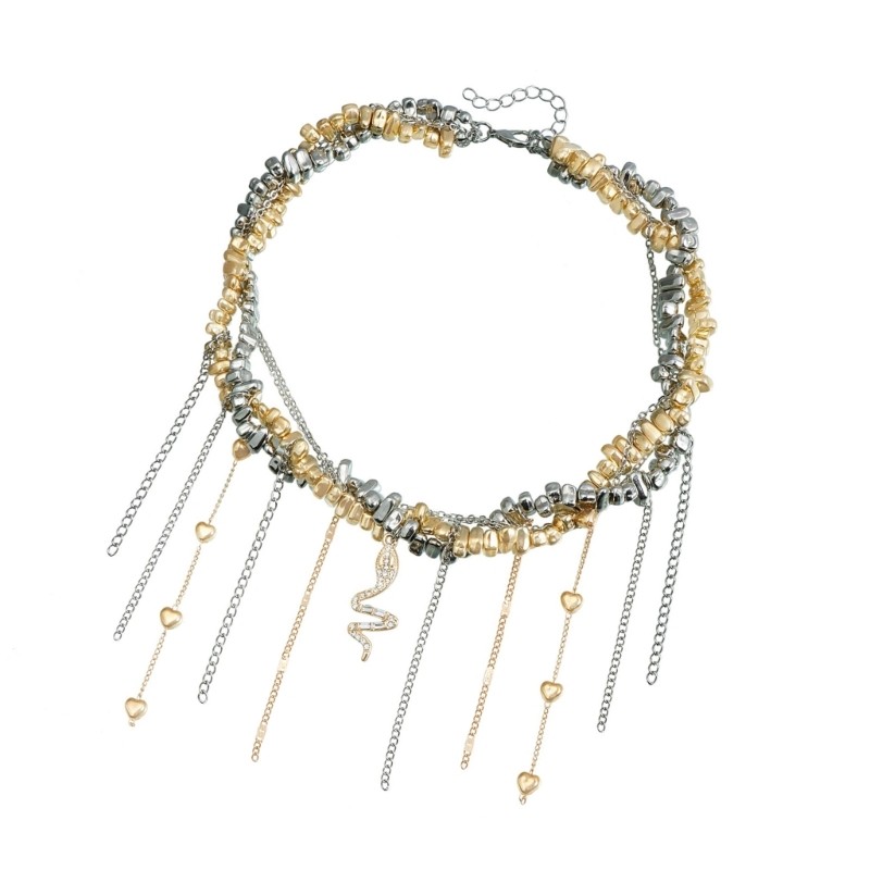 Ww สร้อยคอจี้งูหรูหรา Featuring Love Heart Tassels Designs Wear