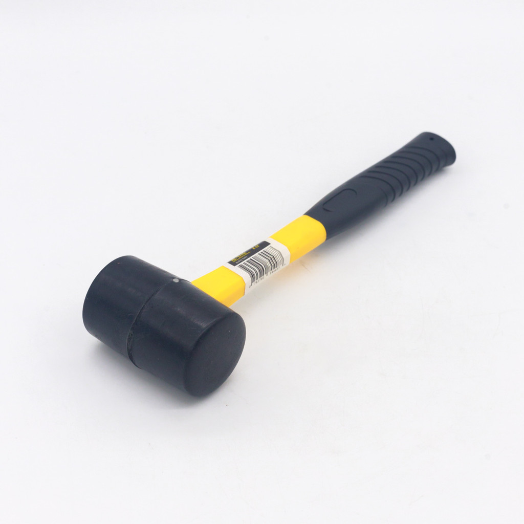 (1อัน) ค้อนยางด้ามไฟเบอร์ ตราไฮเทค HI-TECH มีให้เลือก 3ขนาด: 8/12/16oz ค้อนยางสีดำ ด้ามไฟเบอร์ คุณภา