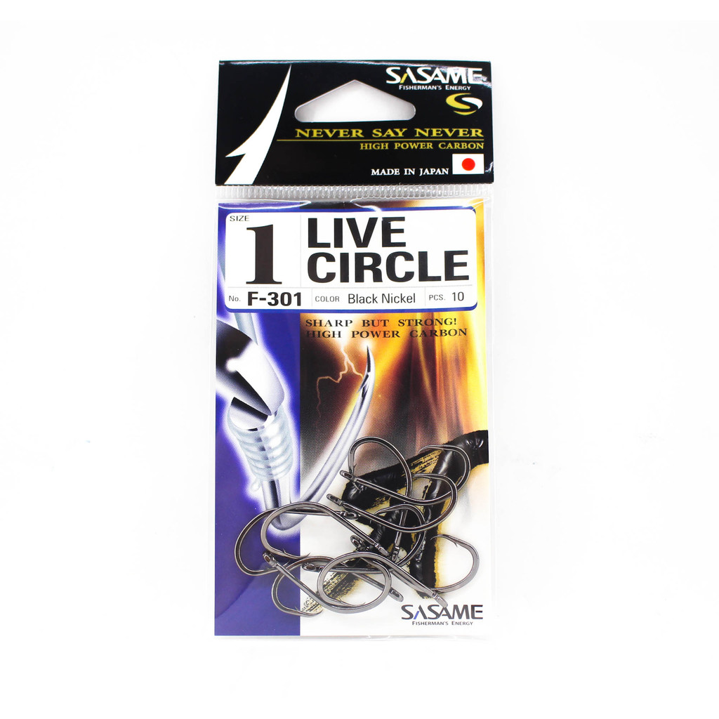 Sasame F-301 Live Circle Bait Hook ขนาด 1 (4347)