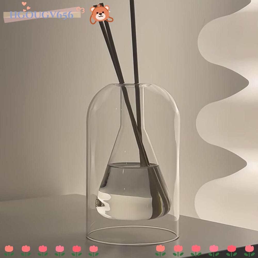 Hgougv656 ภาชนะเก็บ, Reed Aromatherapy Diffuser ขวด, แท่งน้ําหอมโปร่งใสน้ํามันหอมระเหย Modern Diffuser