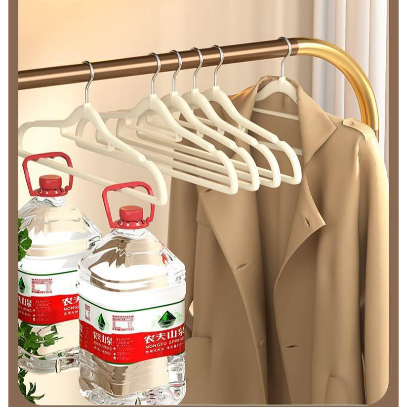 [มีช่องกันลื่น] ไม้แขวนเสื้อ 10-20 ชุด ไม้แขวนเสื้อกันลื่น โครงสร้างเหล็กเคลือบ สามารถหมุนได้ 360 องศา - รูปที่ 5