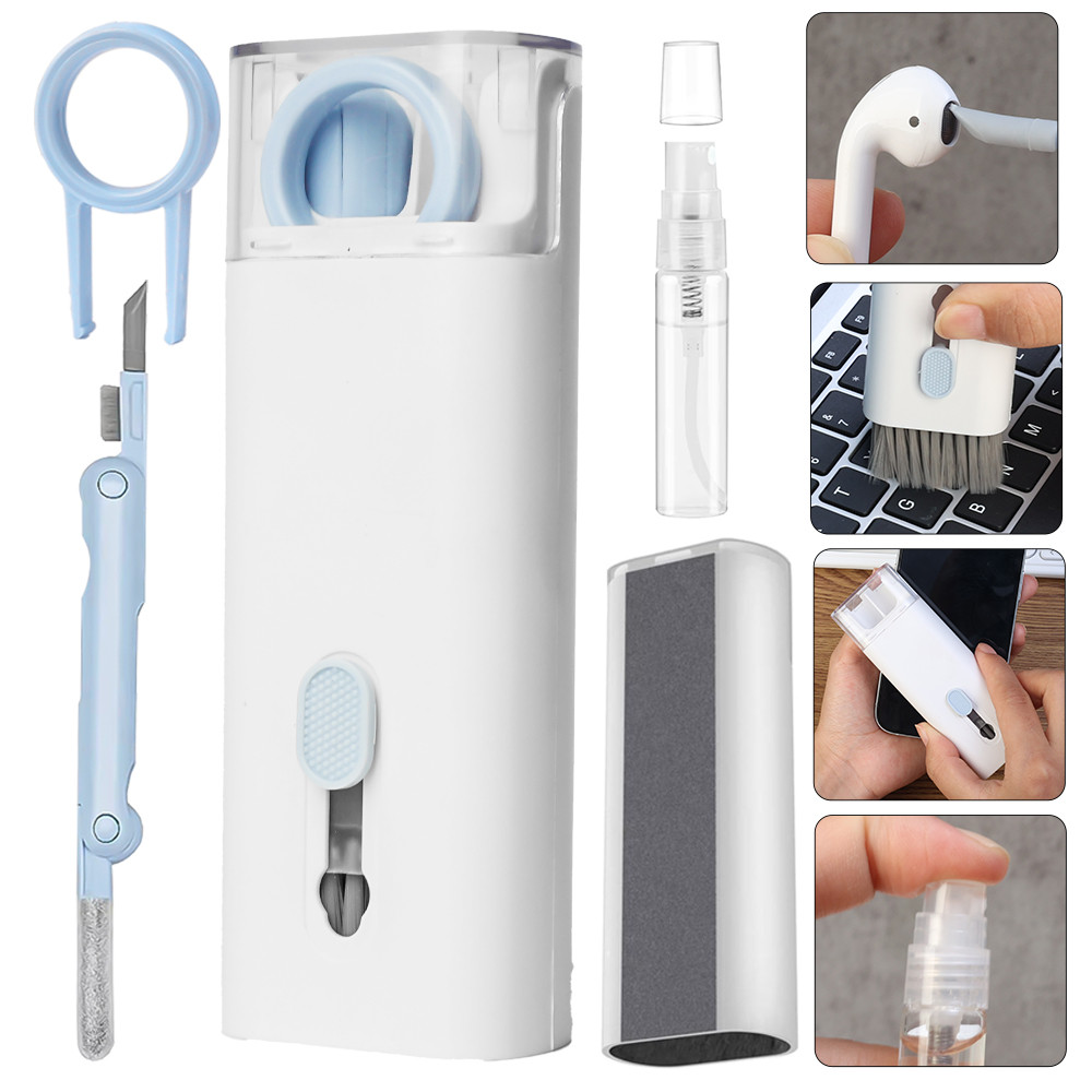 ชุดทําความสะอาดคีย์บอร์ด 7-in-1 - ตัวดึงปุ่มกด - ปากกาทําความสะอาด Airpods - การทําความสะอาดหน้าจอแล็ปท็อปชุดทําหูฟังบลูทูธ