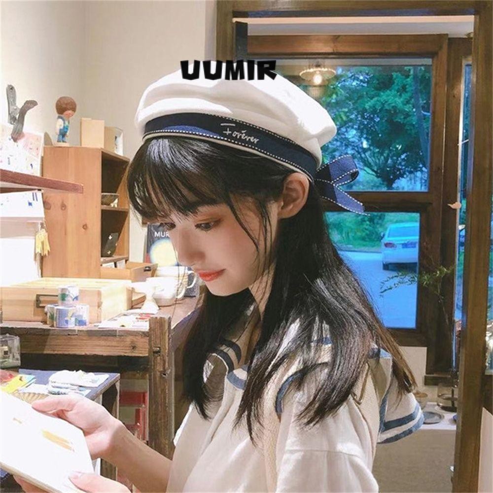 Uumir หมวกคอสเพลย์กะลาสีสีดําสีขาวฤดูใบไม้ร่วงฤดูหนาวจิตรกรหมวก