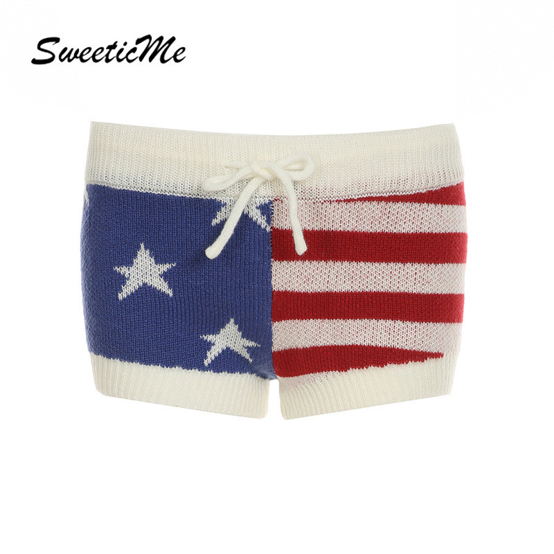 Sweeticme Womens 2025 แฟชั่นใหม่เซ็กซี่เอวต่ําสลิมฟิตถักกางเกงขาสั้นทุกการแข่งขัน