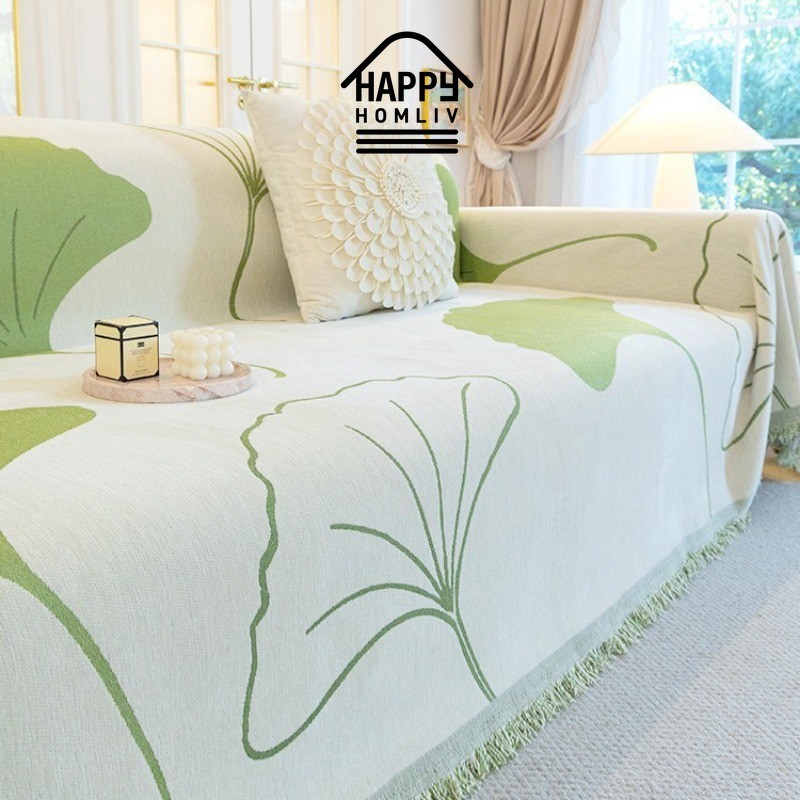 H HAPPY HOMLIV ผ้าขนหนูโซฟาหิมะหนาเพื่อป้องกันการขีดข่วนของสัตว์เลี้ยง