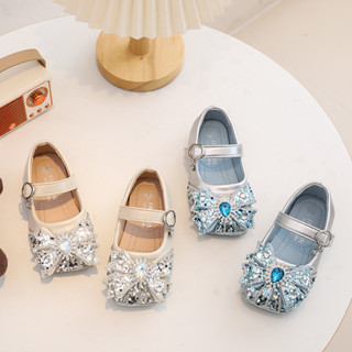 สาวเจ้าหญิงรองเท้าเงาเลื่อมโบว์หวานเด็กรองเท้าแบนลื่นนุ่มแต่…