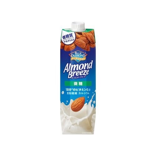 พร้อมส่ง Kagome Almond Breeze Slight Sugar Paper 1000 ml.นมอัลมอนด์สูตรหวานน้อย