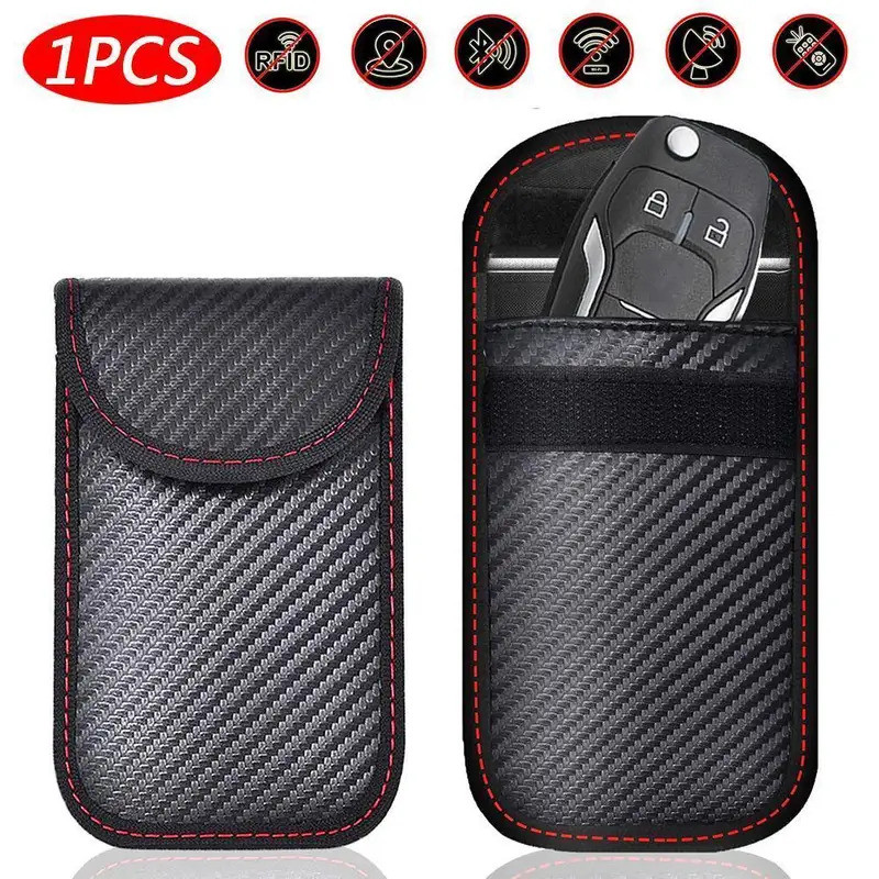 Card car keys case fob signal blocker bag RFID shielding key credit card bags organizer for privacy 