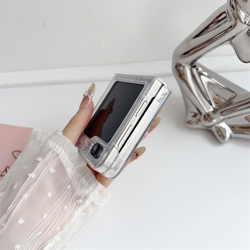 แฟชั่น Bling Glitter Bear Mirror Clear Case สําหรับ รูปที่ 8