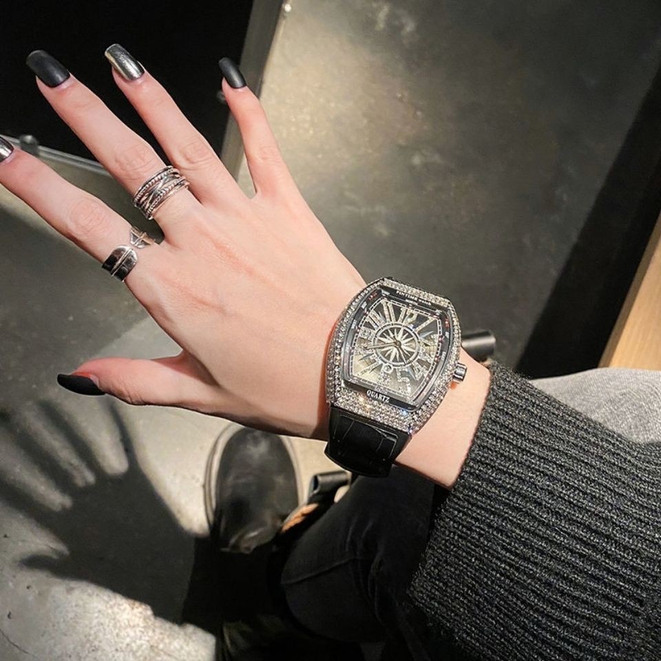 Ds Richard fm Frank Watch Ladies Barrel Muller Gypsophila Full Diamond นาฬิกาคู่นาฬิกาผู้ชาย Miller