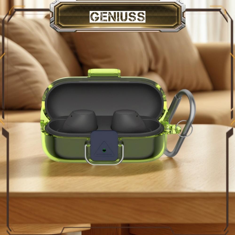 [geniuss.th] ฝาครอบหูฟังสําหรับ Sony WF-C510 เคสป้องกัน Soft Shell กันกระแทกหูฟังกรณีฝาครอบ Anti-fall ฝุ่นชาร์จ Bin Ear Case